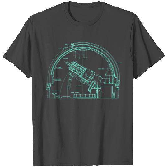 Turquoise Astronomy telescope illustration T Shirts