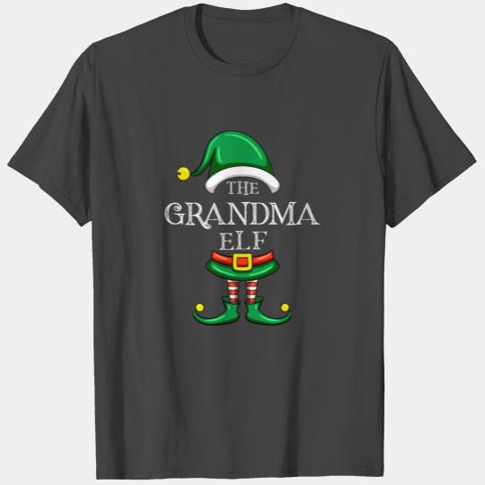 The Grandma Elf Matching Family Christmas Pajama T Shirts