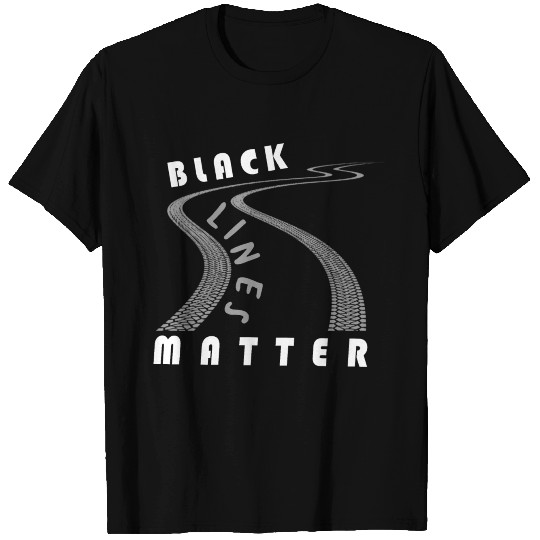 black matter lines car tuning drifting T Shirts