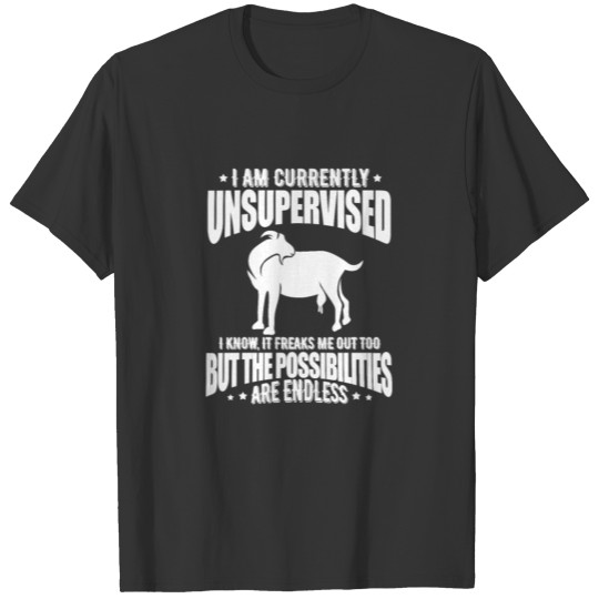 I Am Currently Unsupervised I Know It Freaks, Goat T Shirts