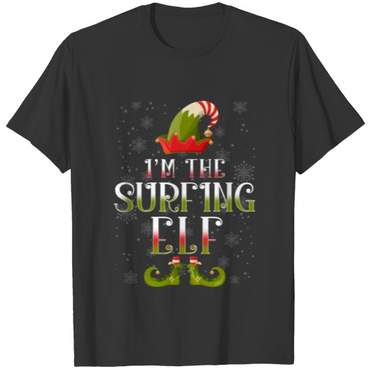 Surfing Elf Christmas Gift T Shirts