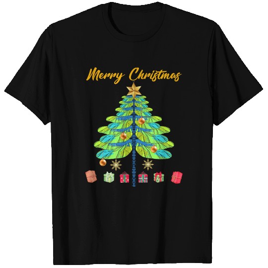 Dragonfly Christmas Tree T Shirts