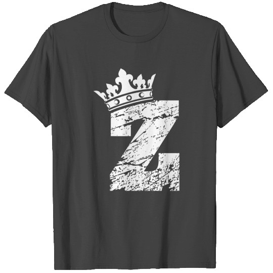 Alphabet T Shirts Initial Letter Z And King Queen