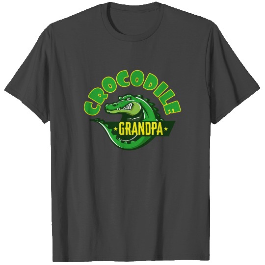 Crocodile Grandpa Alligator Reptile Zoo Animal T Shirts