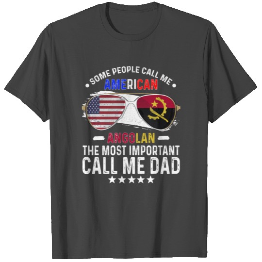 Angolan American Dad Fathers Day America Angola T Shirts