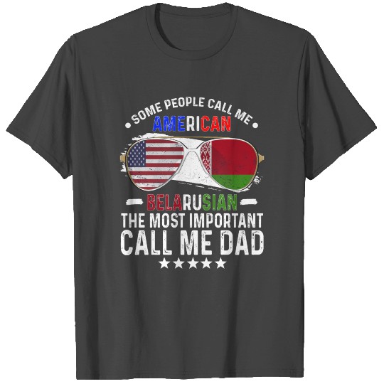 Belarusian American Dad Fathers Day Papa Belarus T Shirts