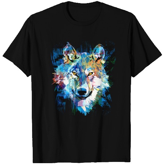 Blue Wolf Head | Siberian Wolf Face | Lupo T Shirts