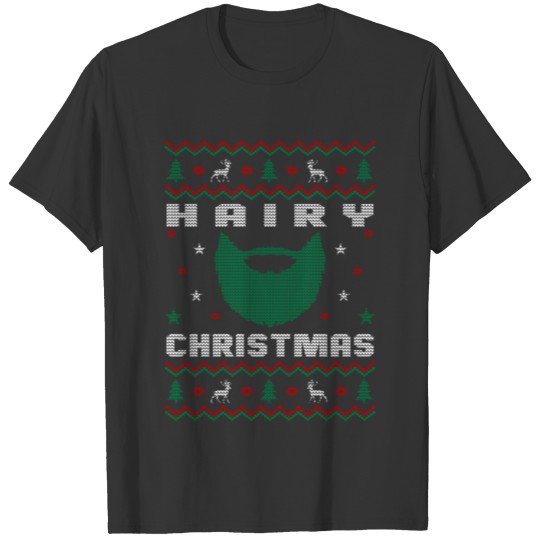 Hairy Christmas Beard Ugly Sweatshirt T-shirt