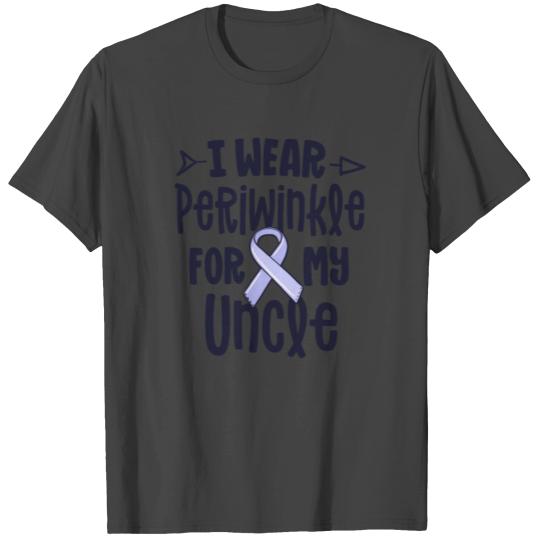 I Wear Periwinkle For My Uncle Stomach Cancer T Shirts