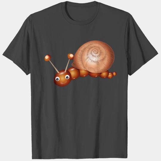 cute snail made of chestnuts and snail shell T Shirts