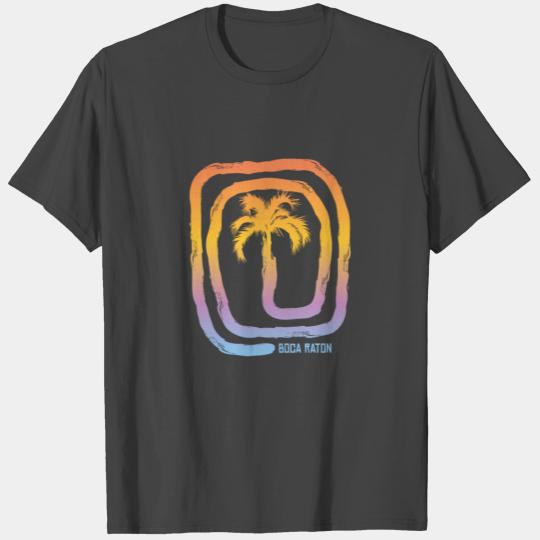 Cool Boca Raton Miami Florida Beach Palm Tree T Shirts