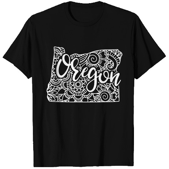 Oregon State Mandala USA America Pretty Floral T Shirts