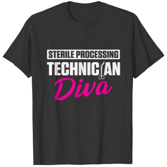 Sterile Processing Technician Diva Funny Tech T-shirt