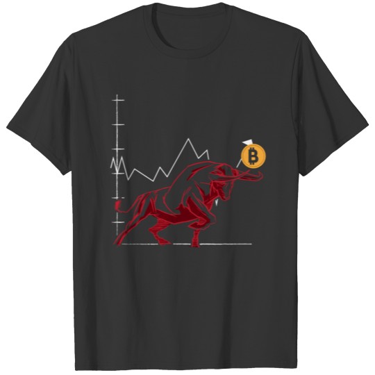 Bitcoin Crypto Asset Trader Bull Trend Art T-shirt