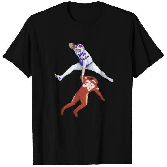 Josh Allen Hurdles a Chief vs Bills Hurdle T Shirts