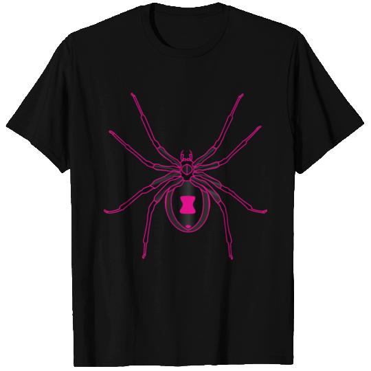 Black Widow Pink Design T Shirts