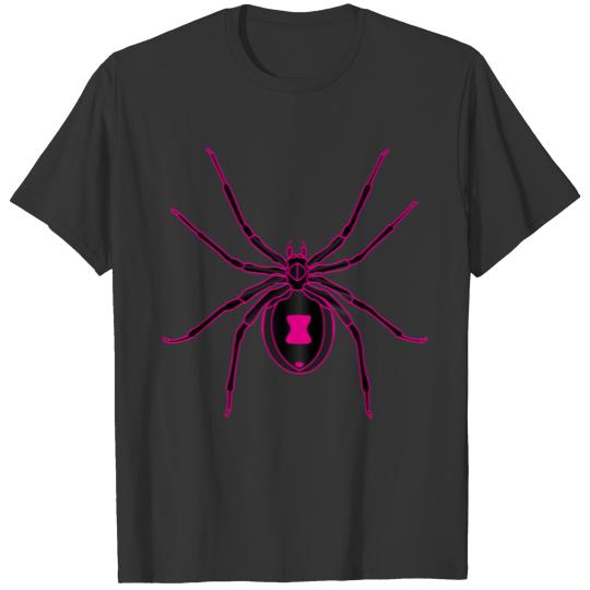 Black Widow Pink Design T Shirts