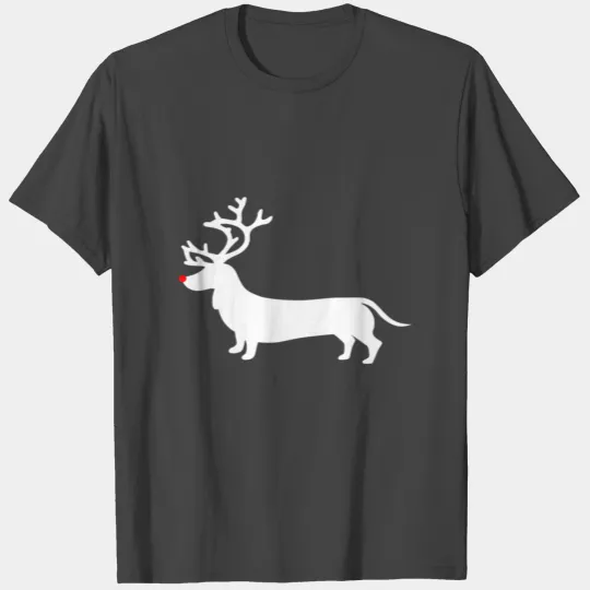 Dachshund Christmas Cute Reindeer Wiener Dog Gift T Shirts