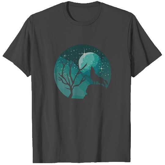 Howling Wolf Forest Animal Moon Nature Love T Shirts