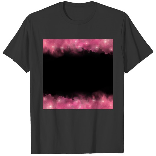 Girly Pink Galaxy Watercolor Universe T Shirts