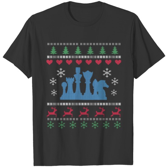 Chess Chess Pieces Ugly Christmas T-shirt