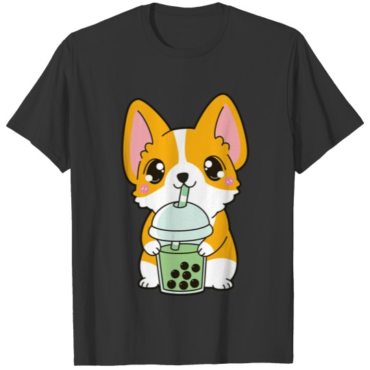Corgi and Bubble Tea T-shirt