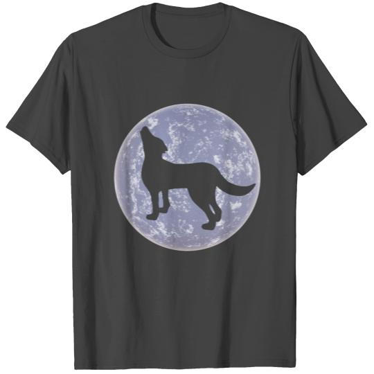 Wolf Howling At Full Moon T Shirts