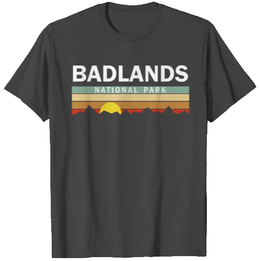 Retro Vintage Badlands National Park T Shirts