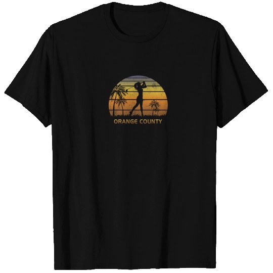 Retro Orange County Women's Golf Golfing Fan T Shirts
