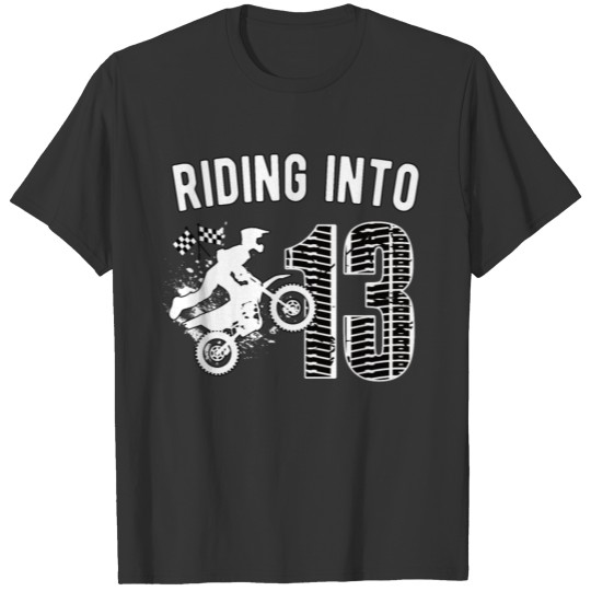 13th Birthday Gift Dirt Bike 13 Year Old Biker T-shirt