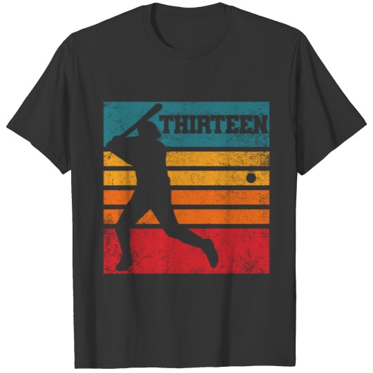 13th Birthday Batter Baseball Player T-shirt