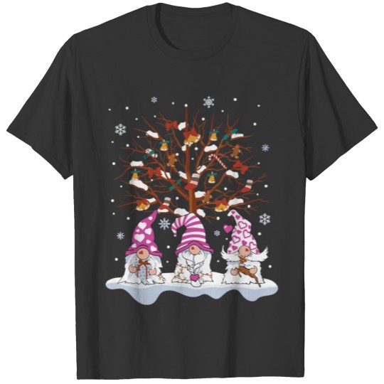 Three Nordic Gnomes Winter Christmas Swedish Elves T-shirt
