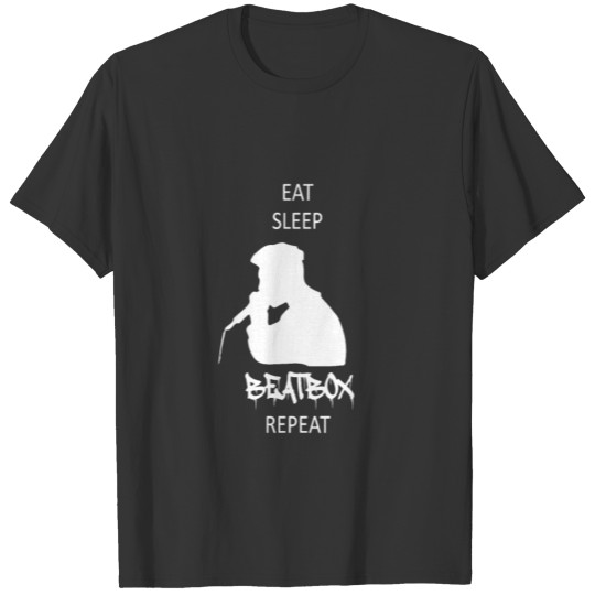 Eat Sleep Beatbox Repeat Black T-shirt