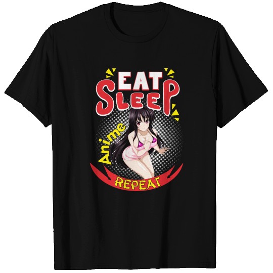 Eat Sleep Anime Repeat T Shirts