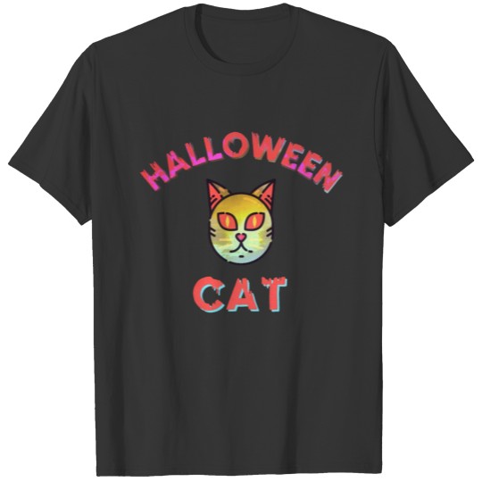 Halloween Cat Cats Creepy gift for kids T-shirt
