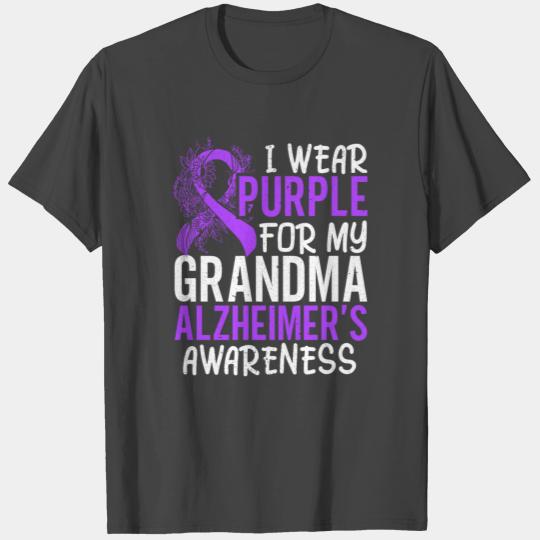 I Wear Purple For My Grandma Alzheimer's Awareness T Shirts