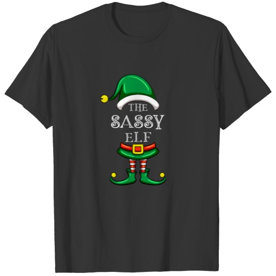 The Sassy Elf Matching Family Christmas Pajama T-shirt