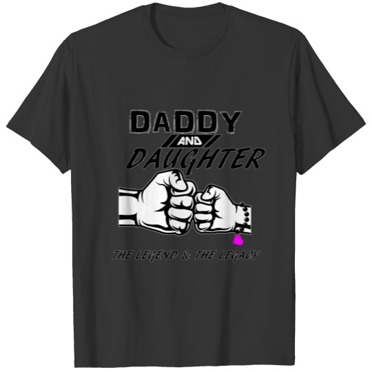 012 Daddy Daughter Light Dark Theme T-shirt
