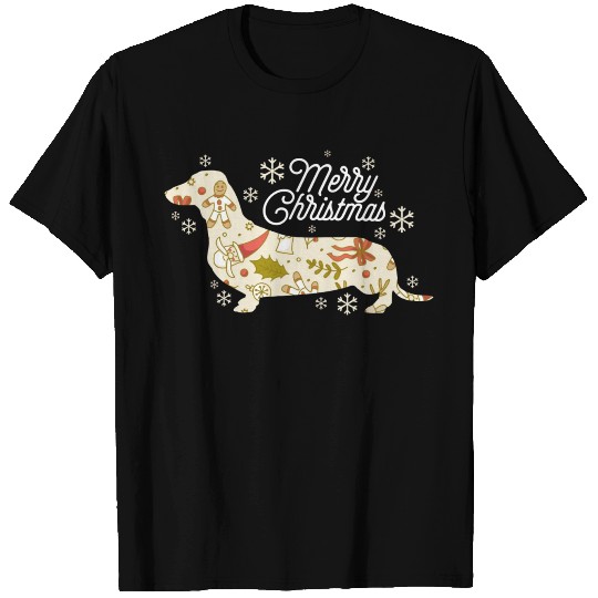 Merry Christmas Dachshund Lovers T Shirts