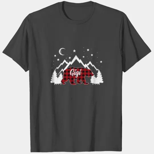 Gigi Bear Buffalo Buffalo Plaid Christmas Family T Shirts