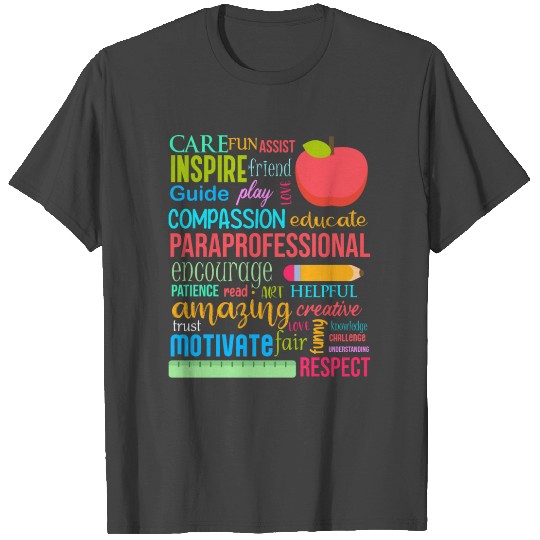 Paraprofessional School Counselor Teacher T Shirts