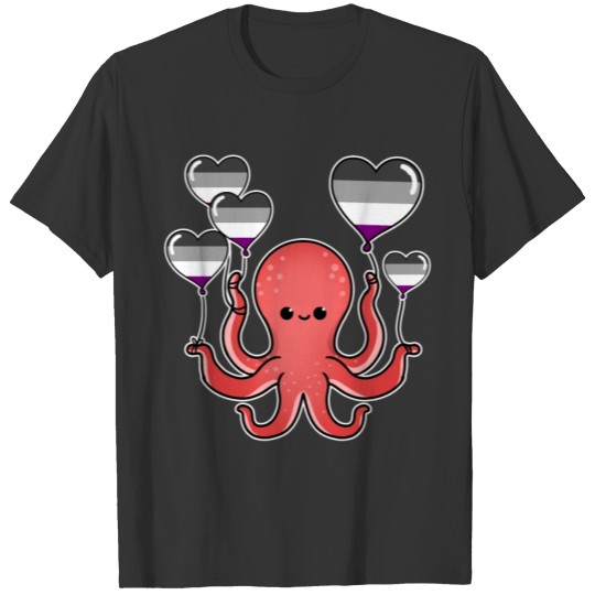 Octopus Balloon Asexual Pride T-shirt