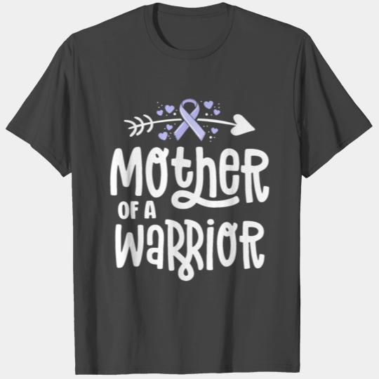 Mother Of A Warrior Periwinkle Stomach Cancer T Shirts