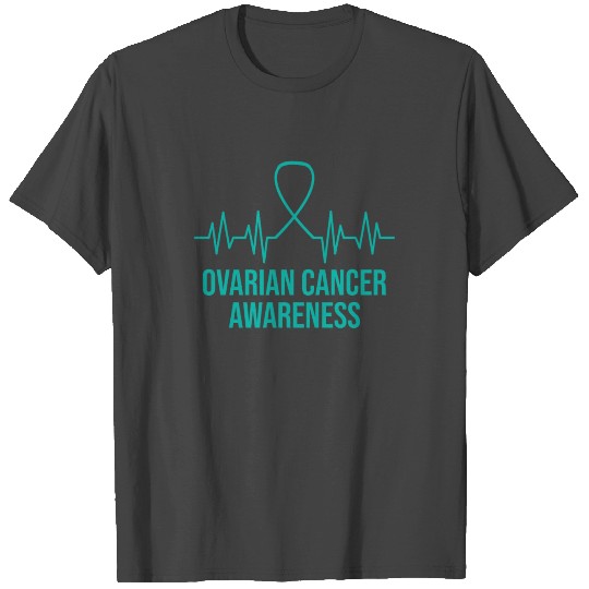 Ovarian Cancer Survivor Heartbeat Ovary Warrior T Shirts