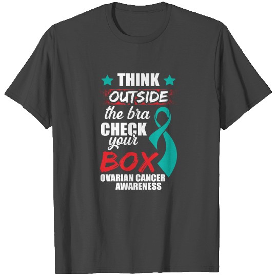 Ovarian Cancer Survivor Check Ovary Warrior print T Shirts