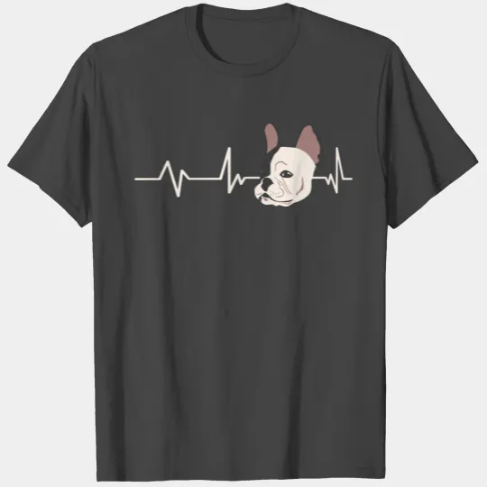 Frenchie Face Heartbeat French Bulldog Gift French T Shirts