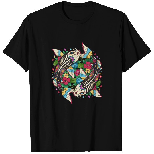 Koi Carp Sugar Skull Calavera T Shirts