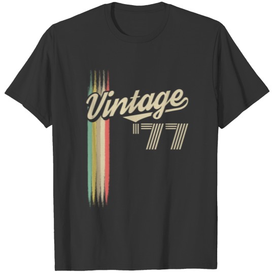 1977 Vintage born in Retro age Birthday gift idea T-shirt