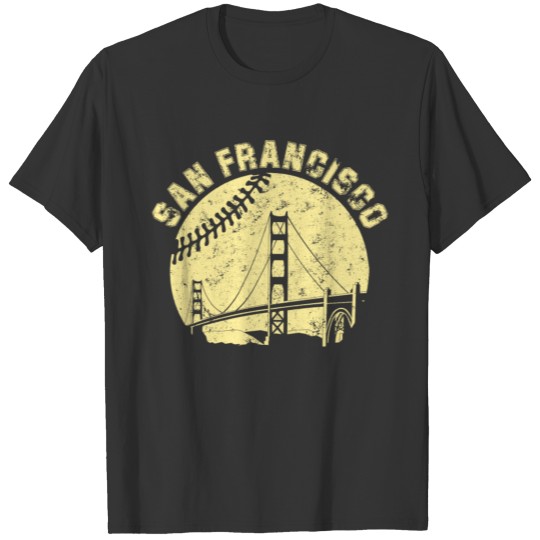 Mens Vintage San Francisco Skyline SF Baseball T Shirts