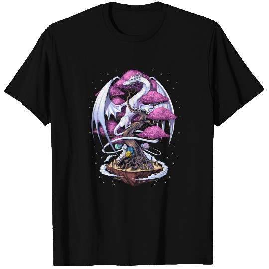 Japanese Dragon Cherry Blossom T Shirts